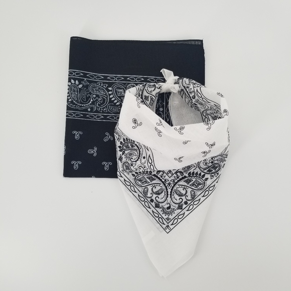 Accessories - Bandana 2 pack Set Paisley Print Face cover Cotton